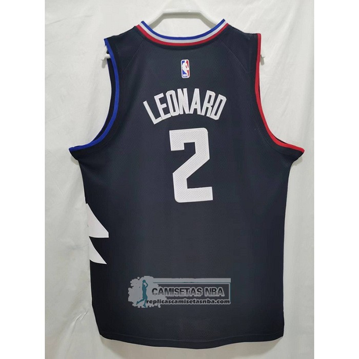 Camiseta Los Angeles Clippers Kawhi Leonard NO 2 Statement 2022-23 Negro